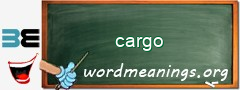 WordMeaning blackboard for cargo